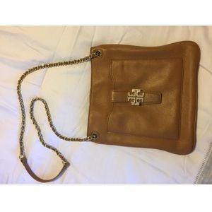 Tory Burch Tan Leather Cross Body Bag